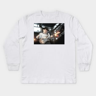 Stevie Ray Vaughan Photograph Kids Long Sleeve T-Shirt